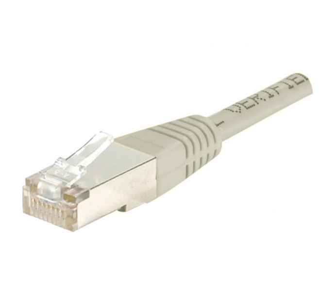 Cordon RJ45 catégorie 6 F/UTP gris - 0,15 m