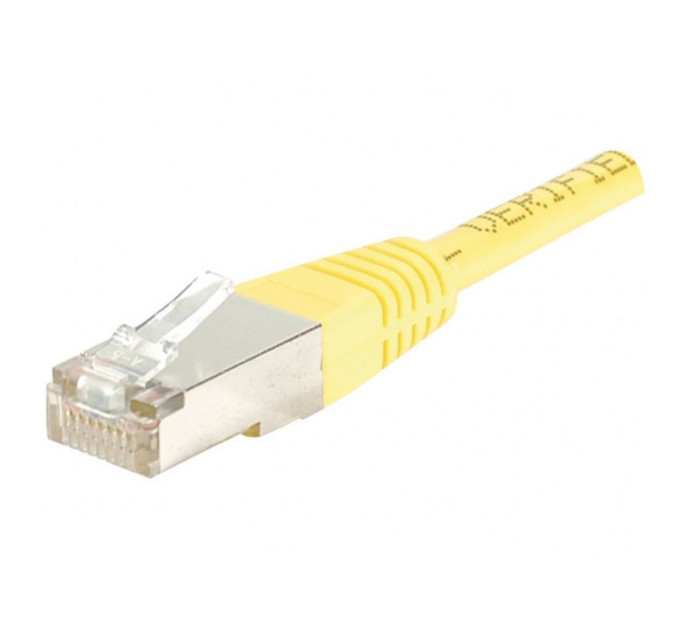 Cordon RJ45 catégorie 6 F/UTP jaune - 0,3 m
