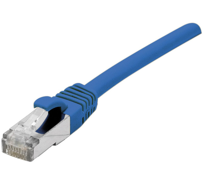 Cordon RJ45 catégorie 6A S/FTP  bleu - 5 m