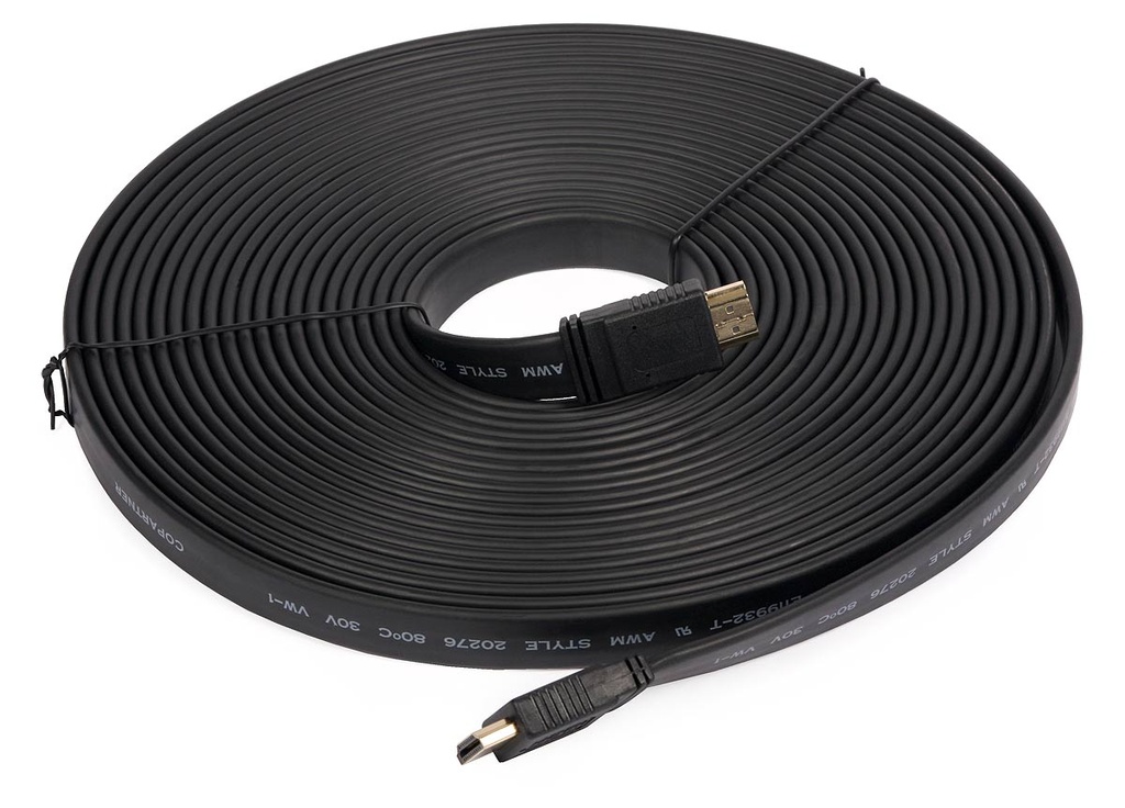 HIGH SPEED HDMI CABLE HDTV FLAT (V1.4)M/M.10M