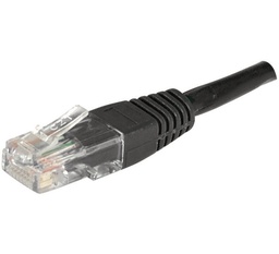 Cordon RJ45 catégorie 6 U/UTP noir - 1 m [246772]