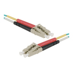 Jarretière optique duplex 2.0mm OM3 50/125 LC-UPC/LC-UPC aqua - 10m