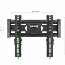 TM4 BLACK Support TV 17"-43" incliné, [TM4 BLACK]