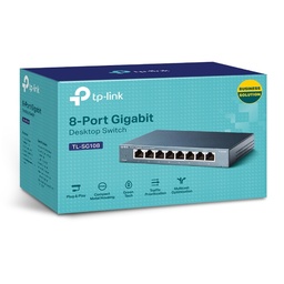 Switch TP-Link Commutateur Métal 8 Ports Gigabit [TL-SG108]