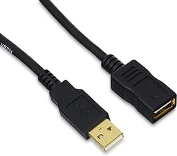 Rallonge Câble USB Type A 2.0 mâle vers USB Type A femelle 1 m, Noir,